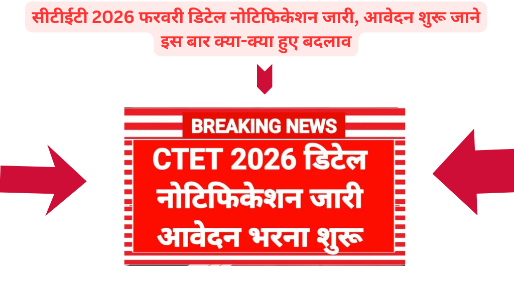 सीटीईटी 2026 फरवरी डिटेल नोटिफिकेशन जारी, आवेदन शुरू जाने इस बार क्या-क्या हुए बदलाव