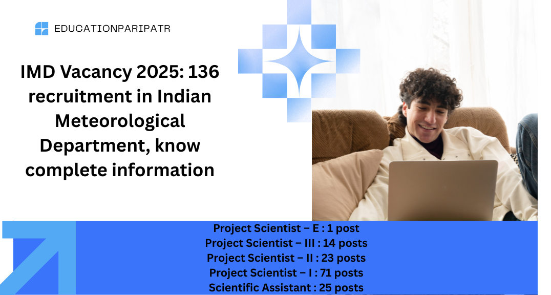 Project Scientist – E : 1 post Project Scientist – III : 14 posts Project Scientist – II : 23 posts Project Scientist – I : 71 posts Scientific Assistant : 25 posts