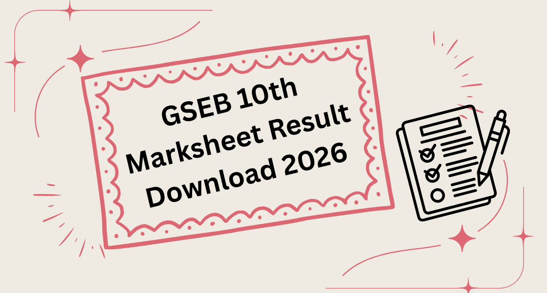 GSEB 10th Marksheet Result Download 2026