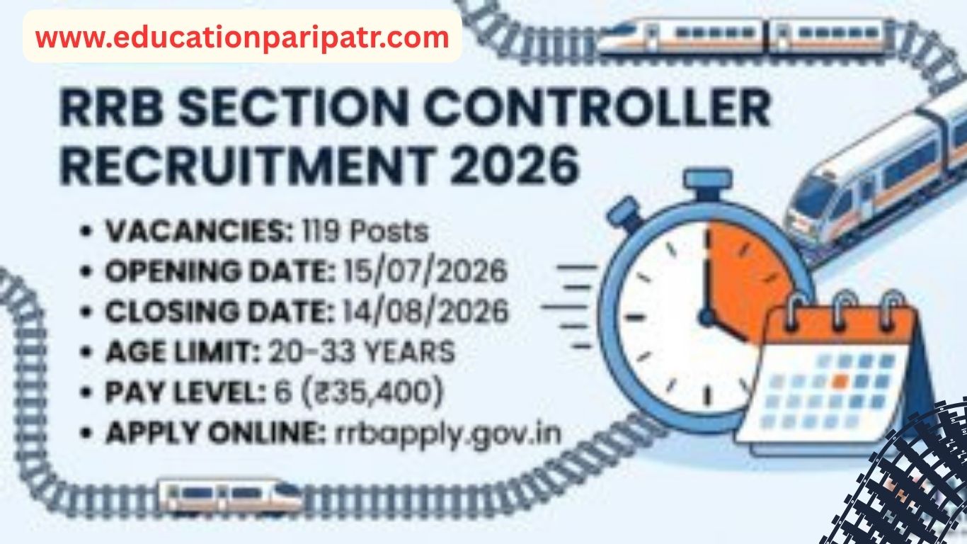 RRB Section Controller Recruitment 2026: Notification Out for 119 Posts (CEN 03/2026)